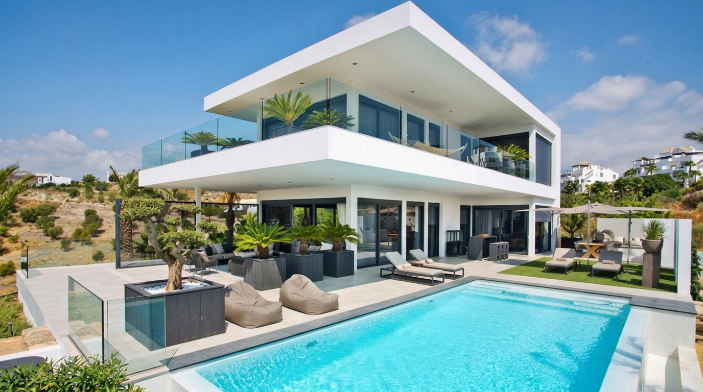 Villa contemporaine avec piscine réalisée par Group Altara